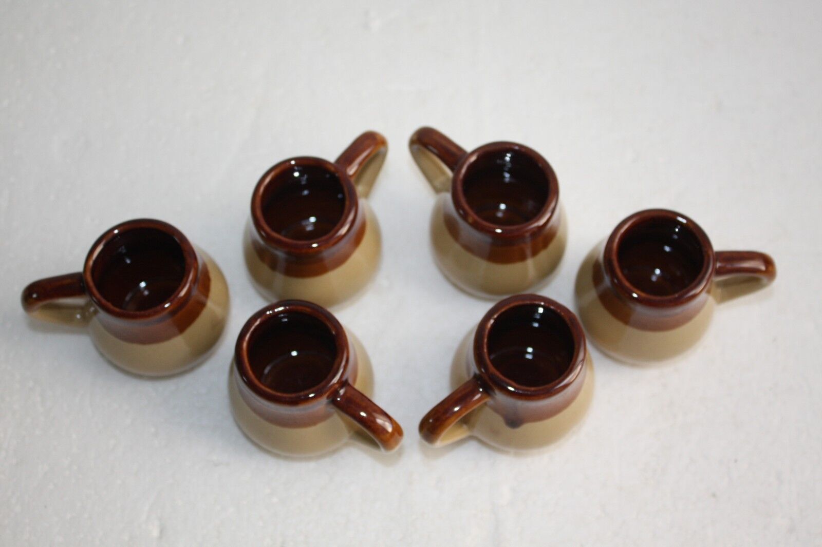 Vintage Set of 6 Ceramic Stoneware Glazed Coffee Mugs Cups Home Decor Collector - Picture 2 of 7