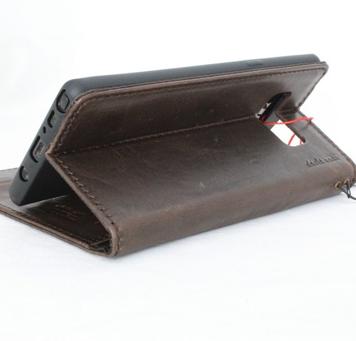 Funda de cuero genuino para Samsung Galaxy Note 8 libro billetera con soporte magnético - Imagen 5 de 7