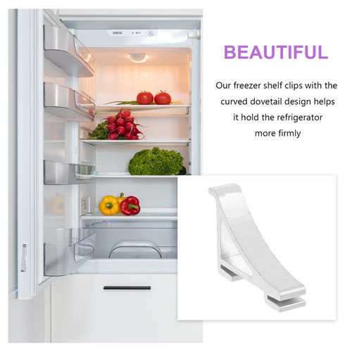 8 Pcs Bar Fridge Shelf Clips Freezer Refrigerator Buckle Brackets Elderly - 第 5/11 張圖片