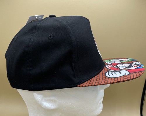 Hat Super Mario Bros. Print adjustable Youth One size black cap Nintendo - Picture 3 of 6
