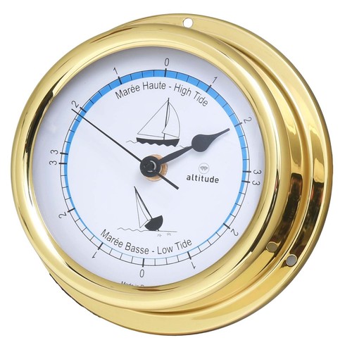 Altitude Tidenuhr Polished Brass 5 29/32in x 1 21/32in 866im - Picture 3 of 3