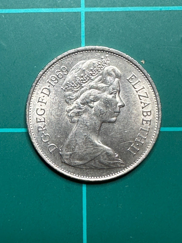 Los #3 - UK Großbritannien 1969 10 NEUE PENCE Queen Elizabeth II Münze - Bild 2 von 4