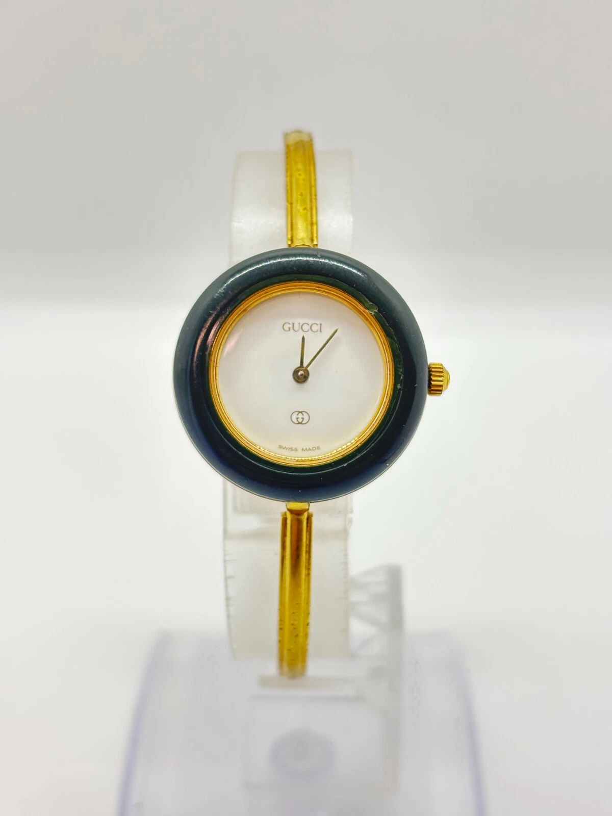 [Exc+5] Bracelet montre Gucci 11/12.2 lunette à changer or occasion fonctionne JP