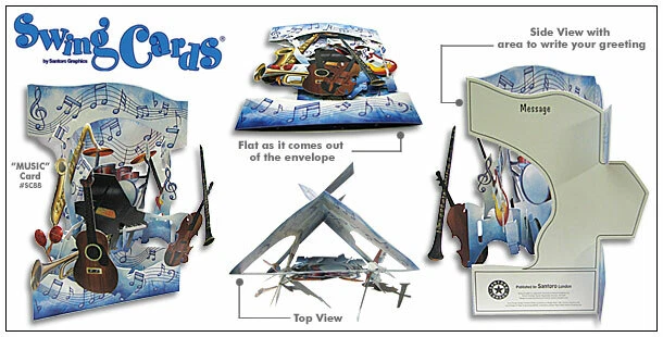 Santoro Interactive 3-D Swing Greeting Card, Countryside (SSC134) - Image 2 of 2