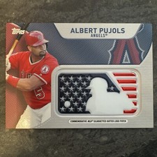2017 Topps Albert Pujols Independence Day Silhouetted Batter Logo Patch #IDML-AP