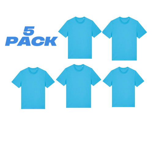 Men's Plain T-Shirts Blank Basic T-Shirt 100% Cotton 5 Pack Solid Colors Tee Gym - Picture 12 of 31