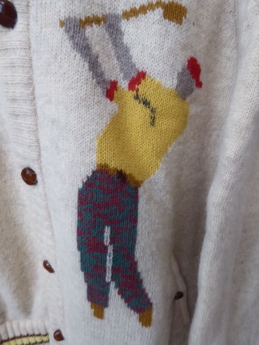 Vintage Ted Lapidus Boutique Haute Couture Paris schwere Wolle Golf Pullover-Italien - Bild 2 von 9