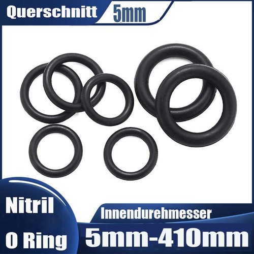 O Ringe Dichtringe Ø5mm-410mm Schnurstärke 5mm NBR 70 Dichtring Nitrile Rubber - Picture 9 of 16