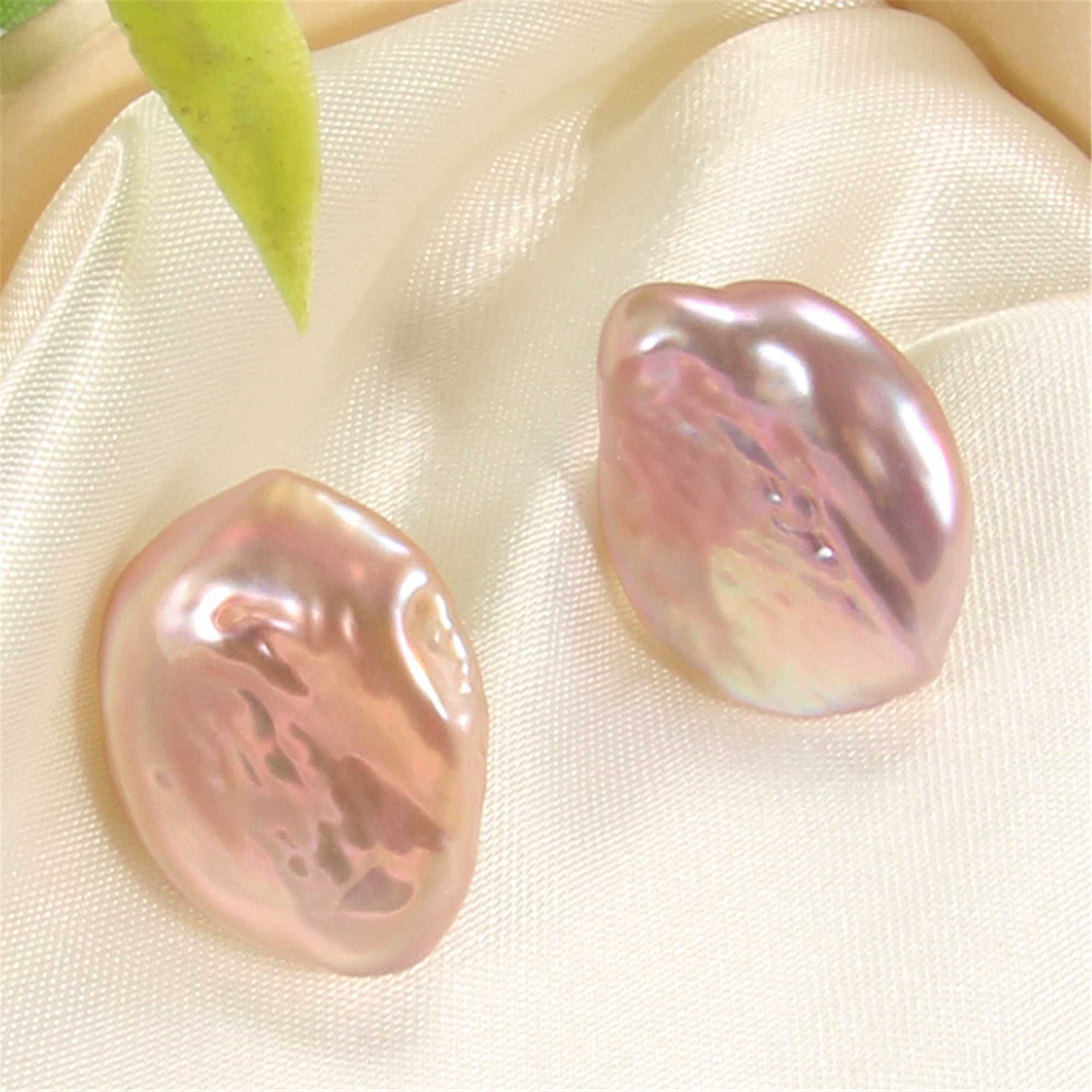 15-16mm Natural Baroque Freshwater Pearl Silver Earrings Dangle Cultured Classic - Picture 2 of 2