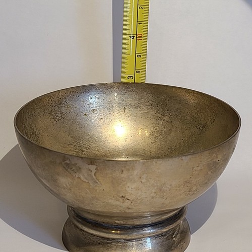 Tibetan Pewter Candle Holder with Pricket Heavy Sturdy Ornate Conversational - Picture 6 of 6