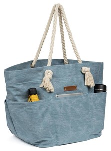 large beach bag with pockets