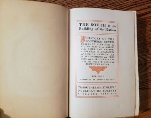 1909 The South in the Building of the Nation 12 Volume Set Antique History Books - Foto 12 di 19