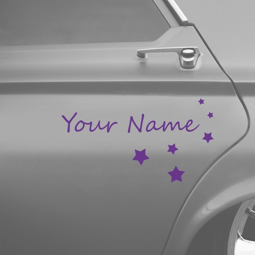 2 x Custom Car Name Stickers With Shapes - Handwriting Style - Picture 15 of 19