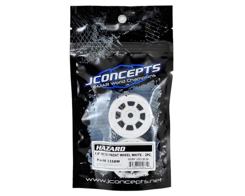 JConcepts Hazard 1.9 RC10 Felgen vorne weiß für Kugellager mit Bund JCO3358W  - Bild 3 von 3