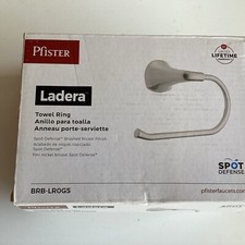 Pfister Wall Mounted Ladera Towel Ring in Spot Defense Brushed Nickel New