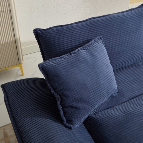 Corduroy Sofa Sleeper Couch Loveseat Sofa with PillowsComfy Upholstered DeepSeat - Picture 19 of 130