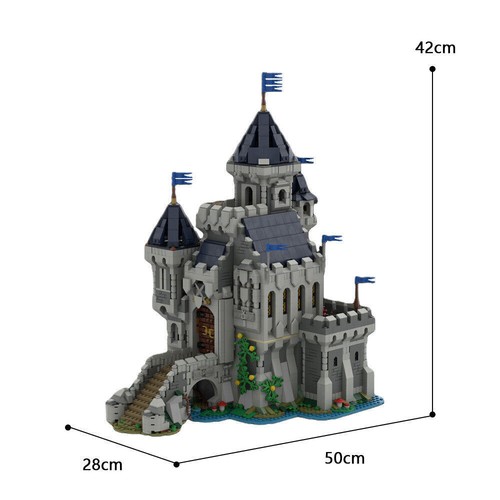 Mocs Building Blocks Sets Black Castle Model 3284 Pcs Medieval Castle Alternate  - Picture 1 of 17