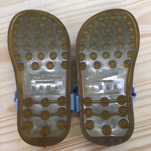 Melissa Sandals Womens 6 Papete Rider Strappy Blue Hook & Loop Comfort Open - Picture 9 of 15