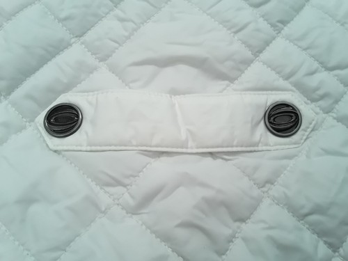 Oakley Jacket Womens Small White Full Zip Fur Trim Parka Down Puffer Trench Coat - Picture 15 of 20