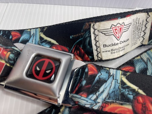 Marvel Deadpool Cinturón Hebilla Hebilla Piscina Muerta Ajustable - Imagen 5 de 5