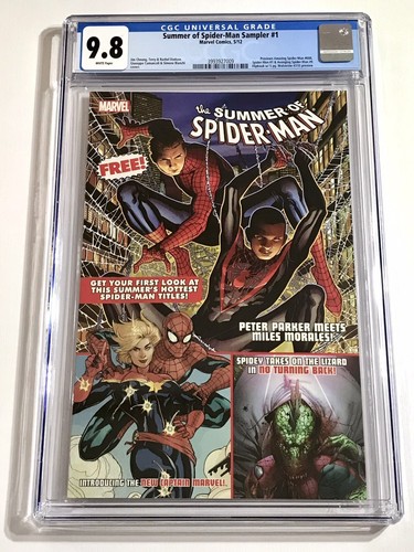 SUMMER OF SPIDER-MAN #1 SAMPLER CGC 9.8 1ST COVER MILES & PETER PARKER SPIDERMEN - Picture 1 of 4