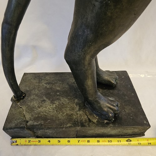 Vintage Large Bronze Cat Butler Sculpture In The Style of Diego Giacometti 37" - Picture 22 of 24