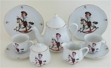 Reutter Children's Large Porcelain Tea Set for 4 in Box ROCKING HORSE