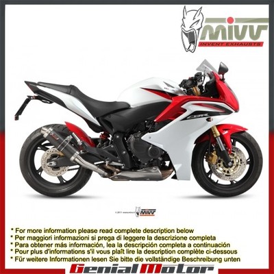 Escape Mivv GP Honda CBR 600 F Sport 01-02 Carbono