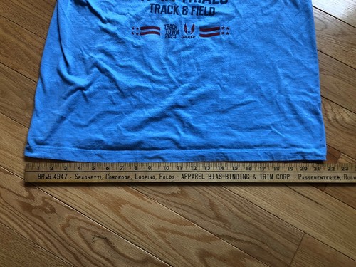 2024 Nike US OLYMPIC Track & Field TRIALS Men's T Shirt BLUE size L TRACKTOWN24 - Picture 6 of 15