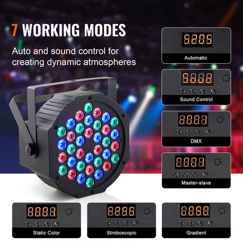 1PCS DJ Disco Party Stage Light 36LED RGB DMX Beam Lights KTV Show PAR Lighting - Picture 3 of 10