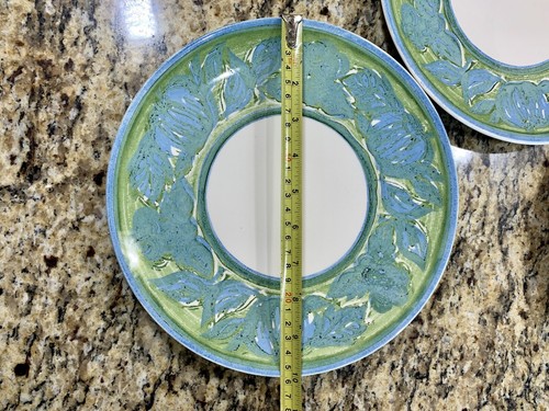 Vintage MCM Royal Ironstone China Dinner Plates Bowls 15pc Set USA Blue Green - Picture 7 of 12