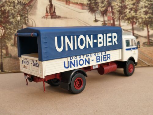 Diecast metal 1:43 DeAgostini 1960's MERCEDES BENZ TRUCK DORTMUNDER UNION BIER. - Foto 5 di 22