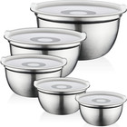 Finedine Stainless Steel Mixing Bowls Set with Lids, Home Kitchen Cooking Essent
