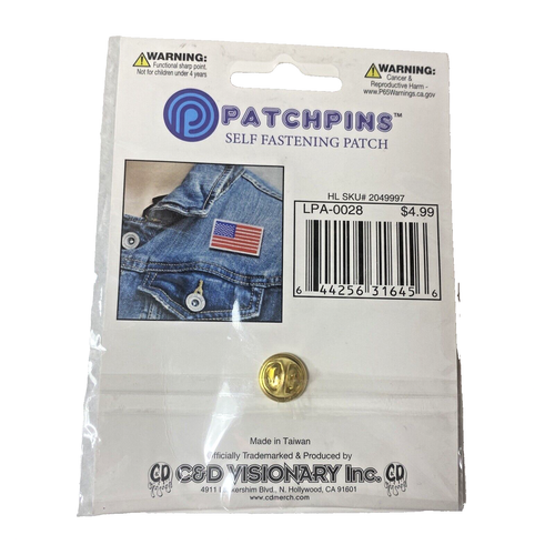 BNIP C&D Visionary PatchPin Bandiera Americana 2 x 1,25 in Ricamato Autofissaggio - Foto 2 di 4
