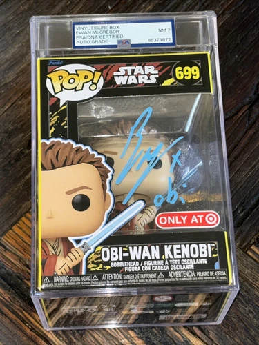 Ewan McGregor Signed Funko Pop Obi Wan Kenobi Comic Bk 699 PSA Encased Authentic
