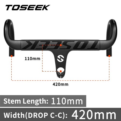Carbon Rennrad Lenker Fahrrad integrierte Drop Bar mit Fahrradcomputer Halterung - Bild 15 von 36
