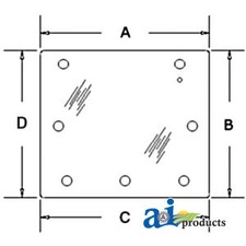 352 355 350 A-3477716M1 Massey Ferguson Parts GLASS UPPER REAR WINDOW 342