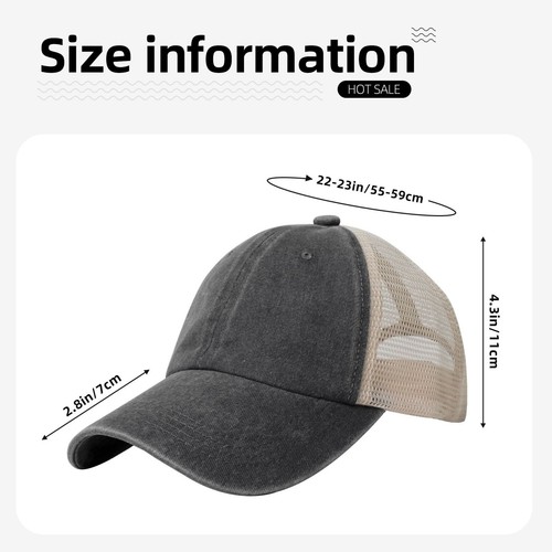 CLR-17 Cowboy Mesh Baseball Cap for both men and women Sunscreen hat - Picture 2 of 15