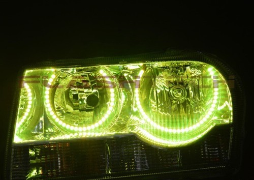 RGB Multi Color Bluetooth Headlight Halo kit for Chrysler 300 05-10 - Foto 10 di 11