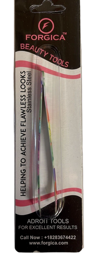 Pinzas curvas de color recubiertas de papel de acero inoxidable profesional Forgica - Imagen 5 de 5