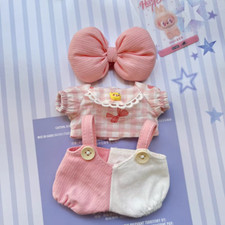 Baby Bow  Jumpsuit Set for 17cm Plush Dolls Cosplay Accessory