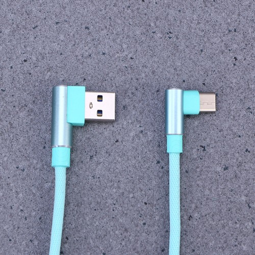 1M Right Angle USB C Cable Braided USB 2.4 A to 90 Degree USB-C Data Cable - 第 7/12 張圖片