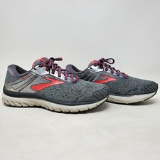 Brooks Women's Adrenaline GTS 18 Running Shoes Gray/Pink/Silver Size 9 B