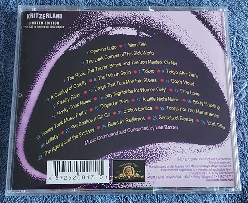 Sadismo (Original Soundtrack) by Les Baxter (CD, 2020) ***FREE DELIVERY*** - Picture 3 of 3