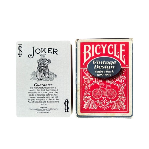 Bicycle Vintage Design Safety Back 1892-1943 Playing 56 Cards Collectible U.S.A. - Bild 4 von 9