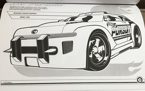 2018 DIE-CAST & BUILT TO LAST 50 HOTWHEELS ADVANCED COLORING by BENDON BOOK - Picture 7 of 7