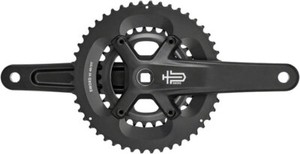 microSHIFT Sword BLK 2x Crankset - 165mm 9-Speed 48/31t 110/80 Asym BCD JIS Squa