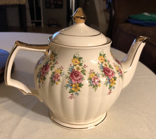 Tetera James Sadler Tarde Floral Hexágono Inglaterra De Colección MCD1 - Imagen 8 de 11