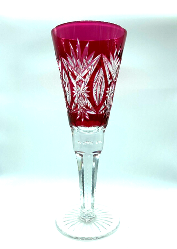 Val St Lambert - paire d'imposants "VASES DE MARIAGE"- doublés mauve et rouge - Picture 5 of 14