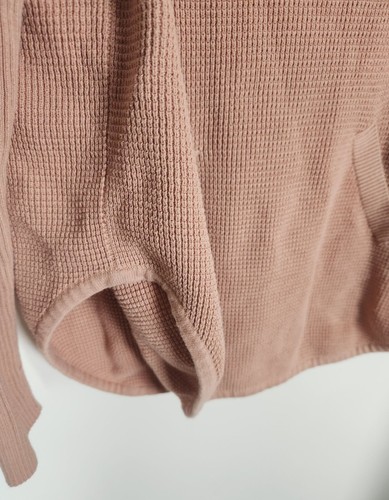 Planet By Lauren G Women's One Size Pima Cotton Waffle Cowl Sweater Blush - Picture 4 of 5